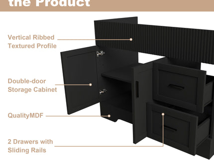 Modern Bathroom Vanity With 2 Drawers