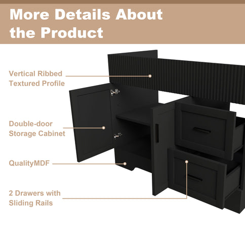 Modern Bathroom Vanity With 2 Drawers
