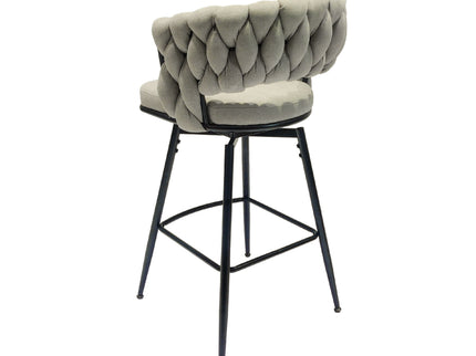 Bar Stool 360 Swivel With Back Footrest