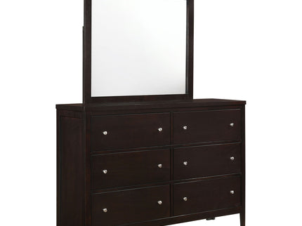 Lakewood - 6 Drawer Dresser With Mirror - Cappuccino