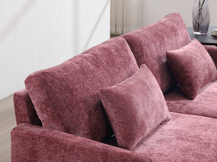Mid Century Modern Fabric Loveseat Sofa, 2 Seat Upholstered Couch