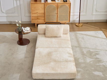 Convertible Floor Sofa Bed With Fixed Shape Frame For Living Room