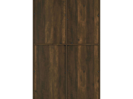 Sakai - 4 Door Tall Accent Cabinet With Slatted Doors - Brown