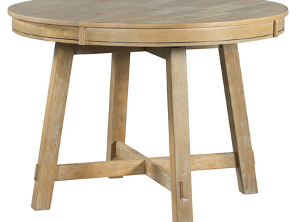 Gia - Round Extendable Dining Table With 16" Leaf Wood