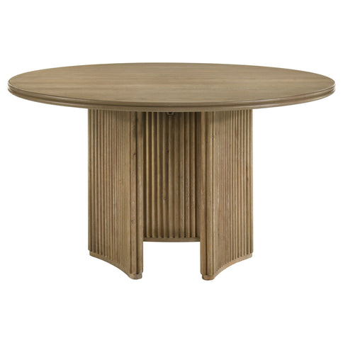Dreydon - 5 Piece Round Dining Table Set With Chairs - Light Brown