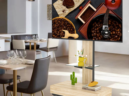 Adjustable Height Mobile TV Cart