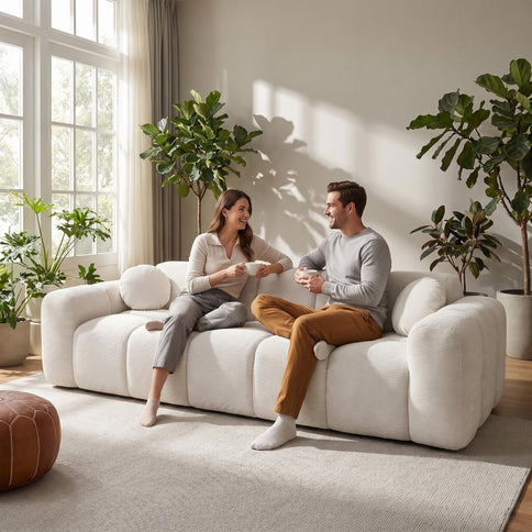 Extra Large Compression Sofa, Cloud Puff Couch For Living Room