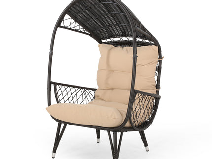 Outdoor Wicker Standing Basket Chair With Cushion