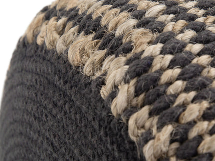 Larissa - Handcrafted Round Braided Pouf