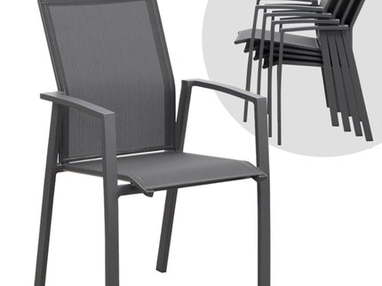 Patio Stackable Dining Chairs (Set of 4)