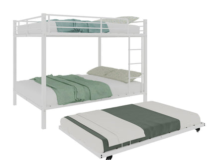 Bunk Bed For Kids, Convertible Frame With Ladders & Guardrail
