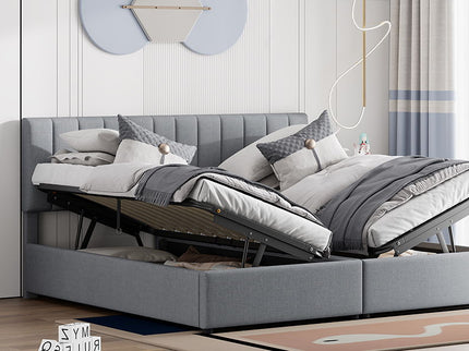 Upholstered Platform Bed With A Hydraulic Storage System