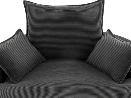 360° Swivel Accent Barrel Chair With Dual Layer Cushion And 3 Removable Pillows