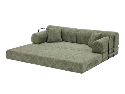 Modern 2 Tone Fabric Convertible Sleeper Sofa Bed