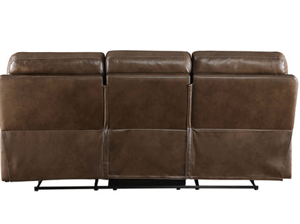 Aashi - Leather Gel Match Recliner Sofa - Brown