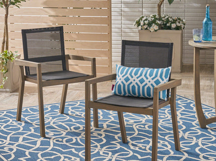 Belfast - Dining Chair With Acacia Wood Frame And Seating (Set of 2)