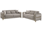 Light Brown / 2 Pc. Sofa, Loveseat