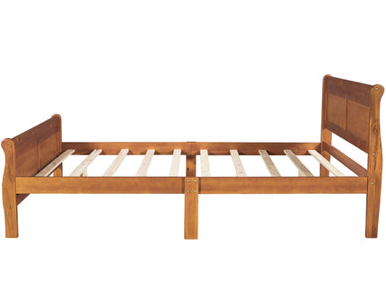 Platform Bed Frame Mattress Foundation Sleigh Bed With Headboard / Footboard / Wood Slat Suppor