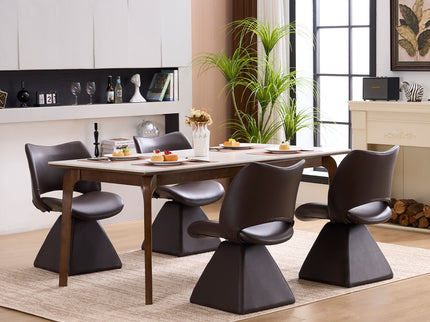Modern Swivel Dining Chair With High Back