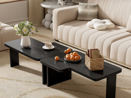 Modern Minimalist Coffee Table Set With Splicing Design