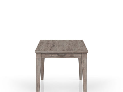 Rustic Dining Table 2 Storage Drawers And Leaf - Gray