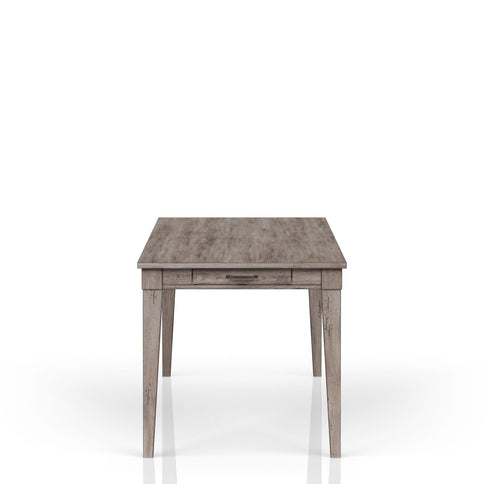 Rustic Dining Table 2 Storage Drawers And Leaf - Gray