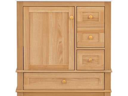 Freestanding Bathroom Vanity With Sink, Soft Close Doors & Drawers, Ample Storage - Wood