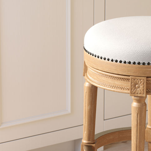 Rustic Elegance Backless Swivel Stool