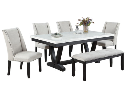 Dining Set With Upholstered Wing Back Chairs