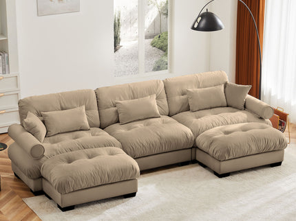 Super Comfort Oversized Modular Sectional Sofa With Movable Ottoman