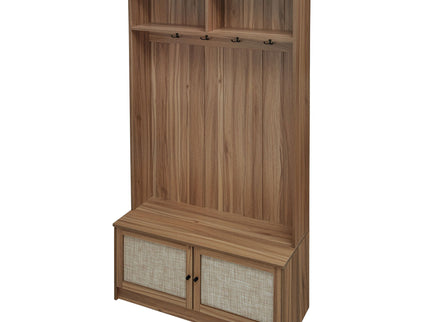 Modern Storage Closet For Bedroom, Entryway, Or Living Room - Walnut