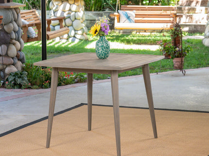Modern Indoor Square Acacia Wood Dining Table With Toothpick Leg Design