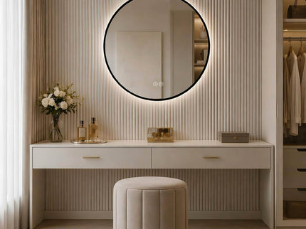 Round Framed Dimmable ED Bathroom Mirror With Anti Fog
