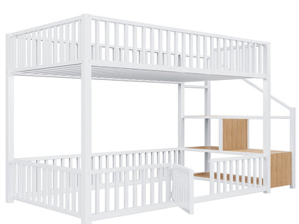 Bunk Bed With Storage Ladder, Compact Design