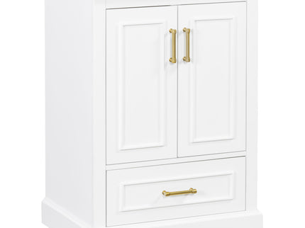 Bathroom Vanity With Sink, 1 Divided Drawer And 2 Soft Close Doors With Double Shelf