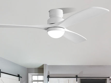 52" Ceiling Fan With Dimmable LED Light, 6 Speed DC Motor, 3 Blades