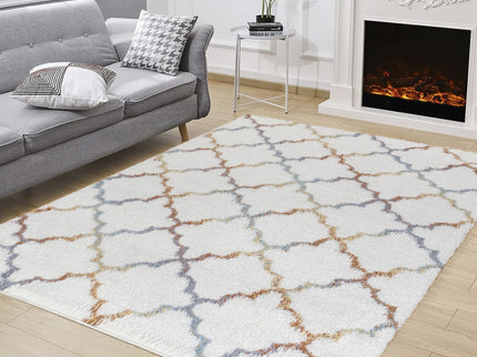Loft Shag - 7'10" X 9'10" Shaggy Area Rug Polypropylene - Ivory