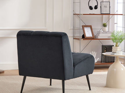 Upholstered Armless Chair For Living Room