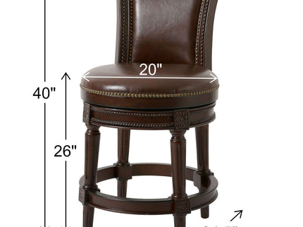 Swivel Barstool With High-Back