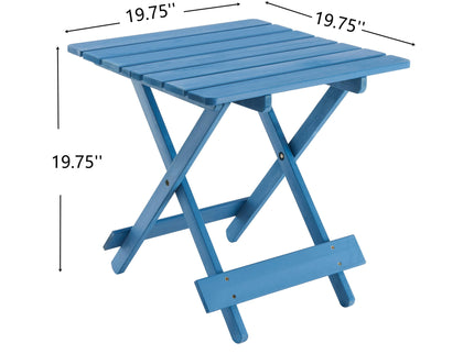 Folding Square Table For Backyard - Blue