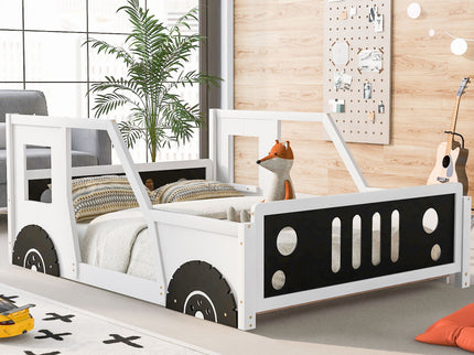 Classic Car Shaped Platform Bed With Wheels