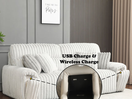 Jaya - Power Motion Sofa With Sleeper & USB Port - Mondo Gray