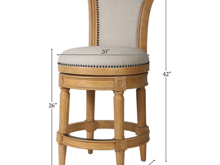 Swivel Barstool With High-Back