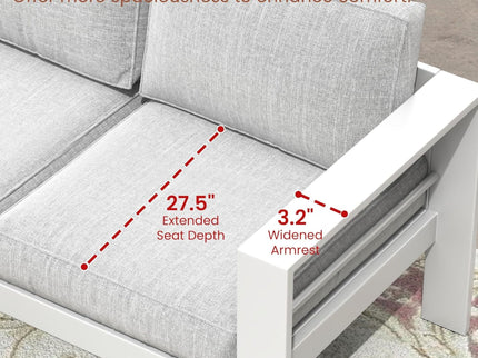 Outdoor Patio Set With All-Weather Thick Cushions