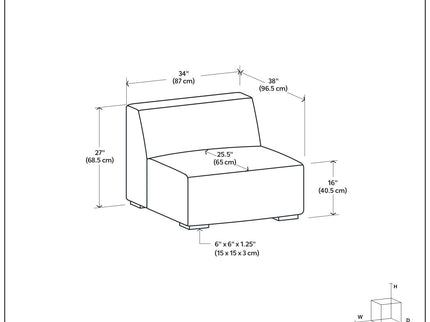 Rex - Center Sofa Module