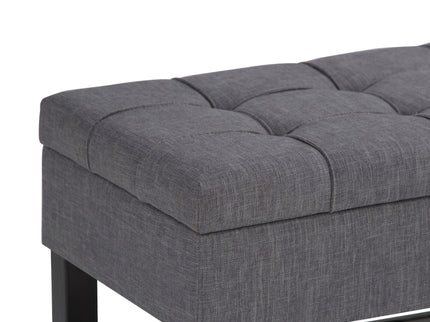 Saxon - Upholstered Transitional Storage Ottoman Bench