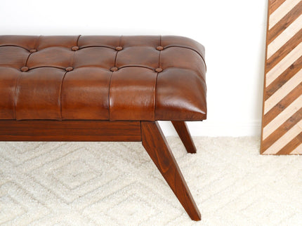 Maja - Bench - Cognac / Dark Brown