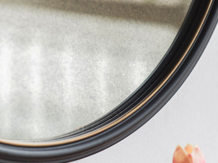 Handsome Cleveland Mirror With Rope Strap Contemporary Design Circle Mirror With Round Metal Frame For Wall Decor