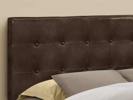 Queen Size, Bed Headboard Only, Upholstered, Transitional - Brown
