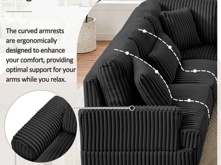 Oversized Sectional Sofa U - Shaped Sofa Couch Modern Sofa Upholstered In Soft With A Chaise Lounge For Living Room